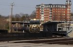 NS 4376 leads train 350 past Raleigh Union Station